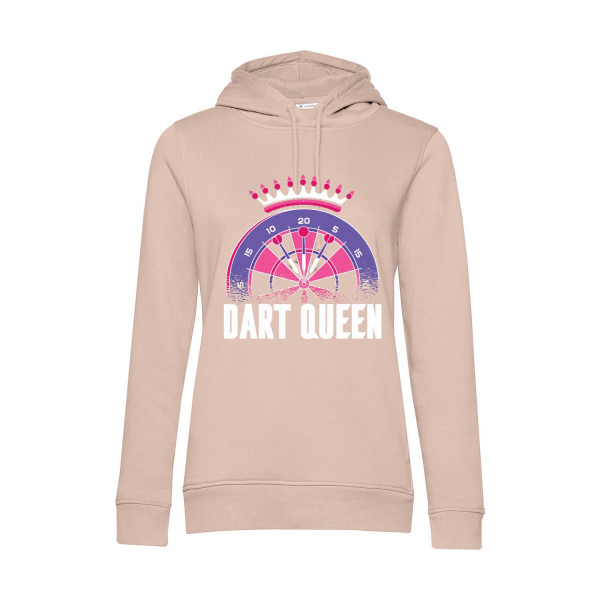 Hoodie Damen Darts nachhaltig Dart Queen Soft Rose