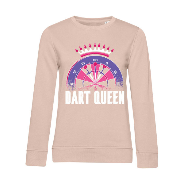 Nachhaltiges Sweatshirt Damen Dart Queen rosa