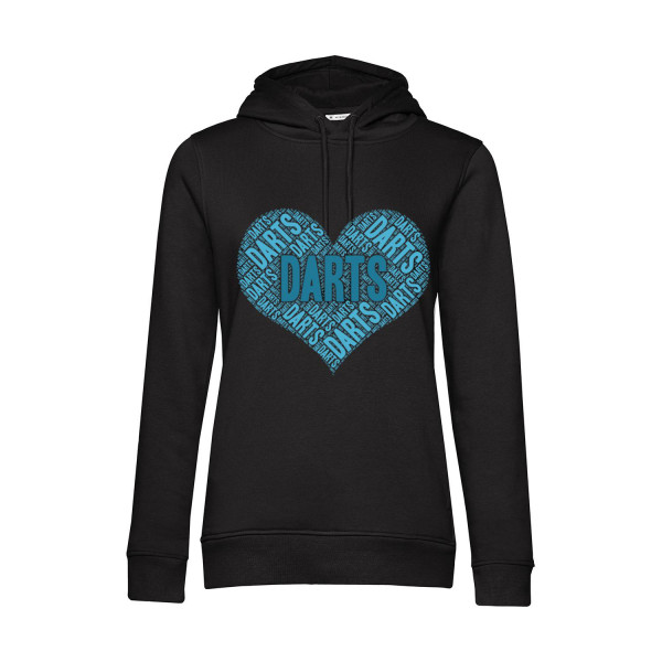 Nachhaltiger Hoodie Damen Darts Heart