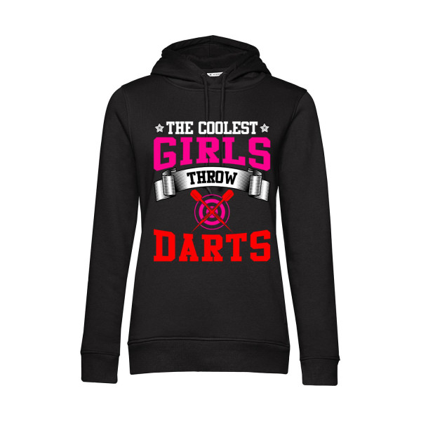 Nachhaltiger Hoodie Damen The coolest Girls throw Darts