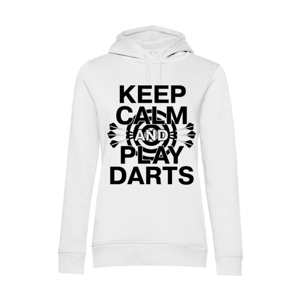 Nachhaltiger Hoodie Damen Keep calm and play Darts