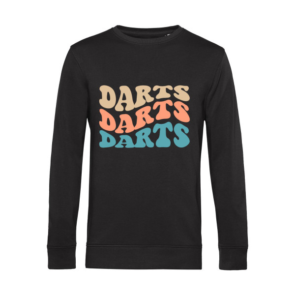 Nachhaltiges Sweatshirt Herren Darts Farben Wellen