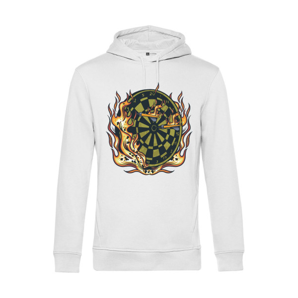 Nachhaltiger Hoodie Herren Darts Board on Fire