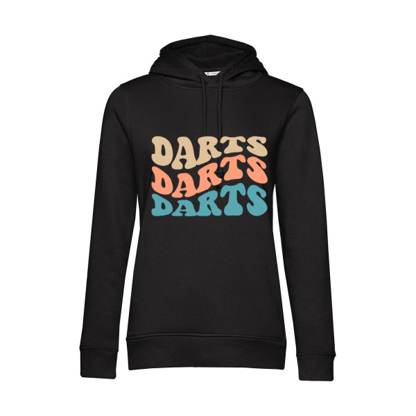 Nachhaltiger Hoodie Damen Darts Farben Wellen