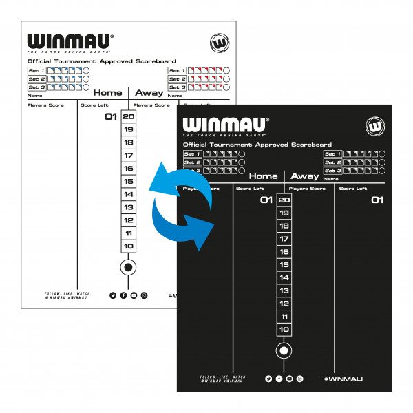 Winmau Score Board Schreibtafel 46 x 36 cm