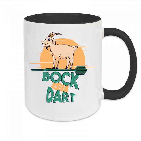 Tasse zweifarbig Bock auf Dart