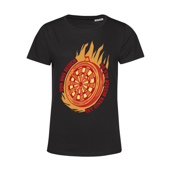 Nachhaltiges T-Shirt Damen Darts Von uns Beiden ist einer besser als Du