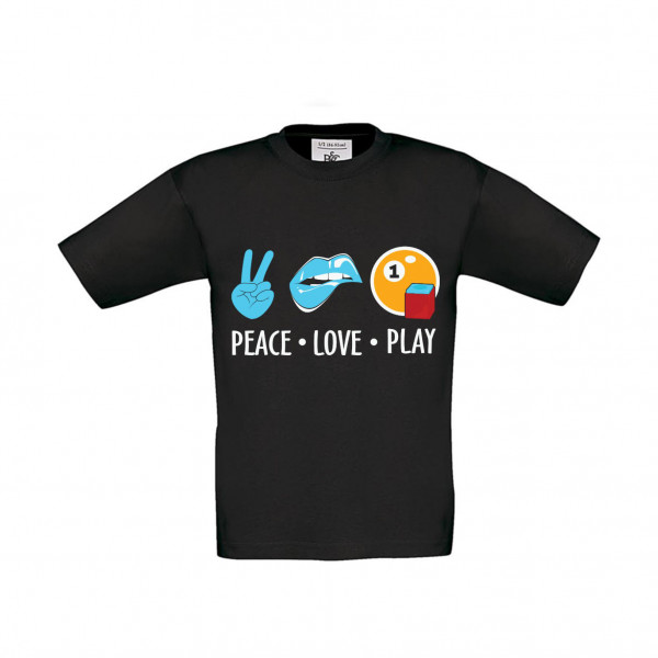 T-Shirt Kinder Billard Peace Love Play