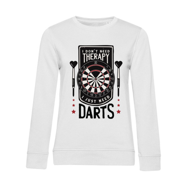 Nachhaltiges Sweatshirt Damen Darts I don't need Therapy