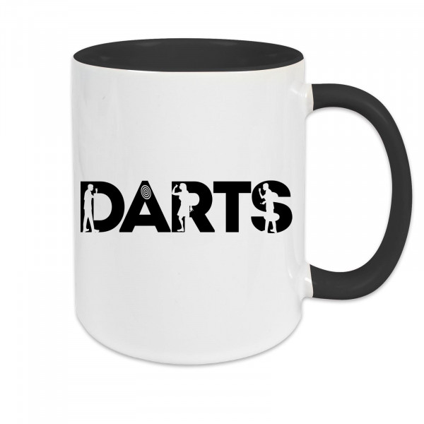 Tasse zweifarbig Darts für Alle