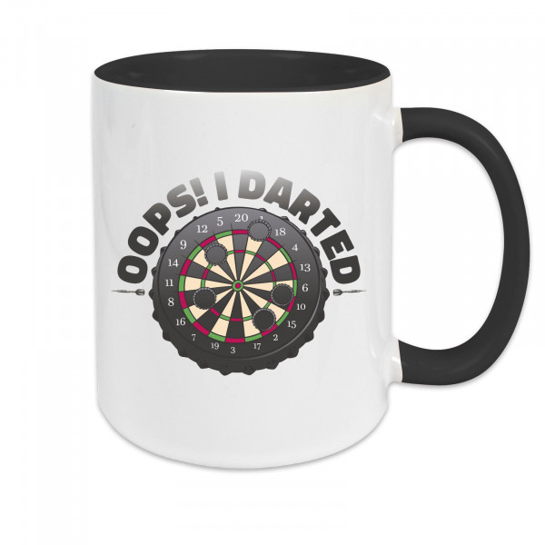 Tasse zweifarbig Dart Oops I Darted