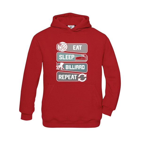 Hoodie Kinder Eat Sleep Billiard Repeat