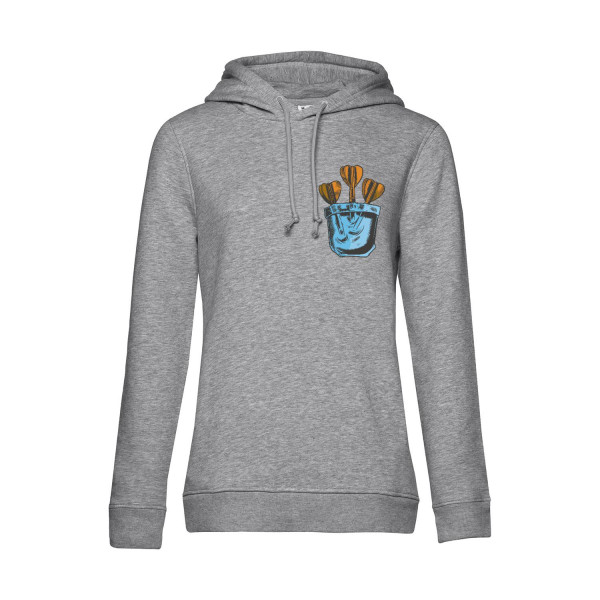 Nachhaltiger Hoodie Damen Darts Pocket