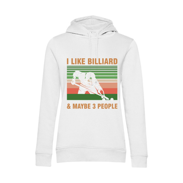 Nachhaltiger Hoodie Damen Billard I like Billiard and maybe 3 People