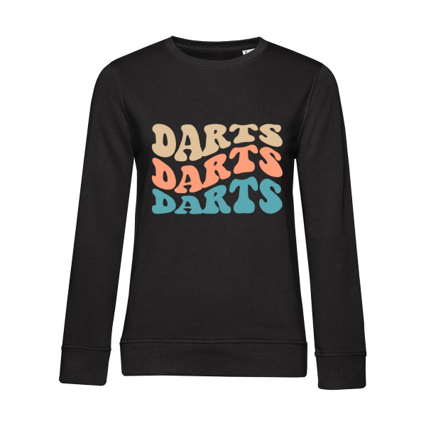 Nachhaltiges Sweatshirt Damen Darts Farben Wellen