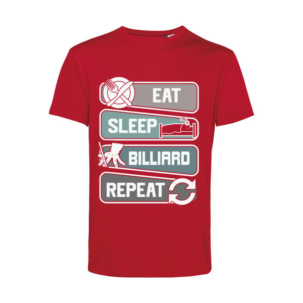 Nachhaltiges T-Shirt Herren Eat Sleep Billiard Repeat