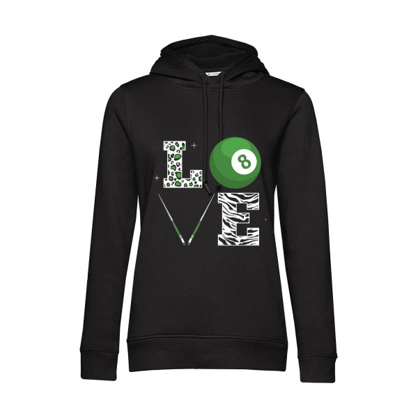 Nachhaltiger Hoodie Damen Billard Love