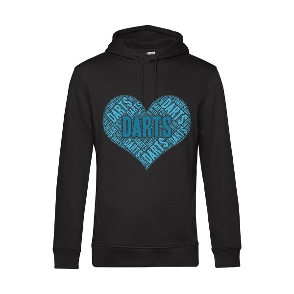 Nachhaltiger Hoodie Herren Darts Heart