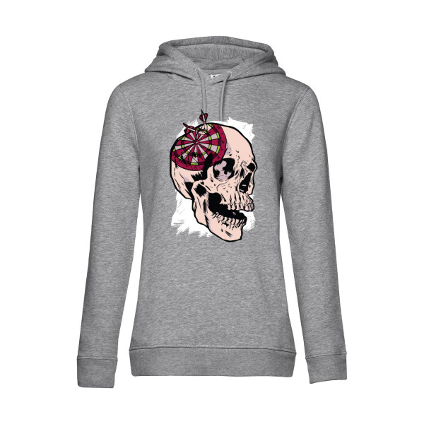 Nachhaltiger Hoodie Damen Dart Schädel