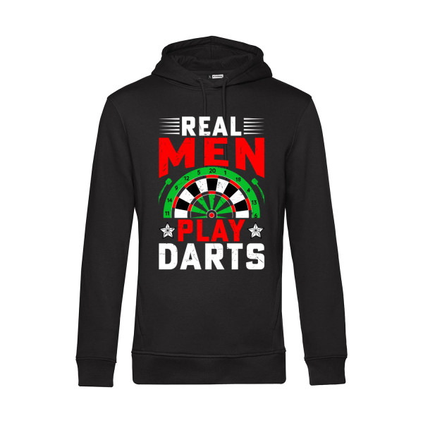 Nachhaltiger Hoodie Herren Real Men Play Darts