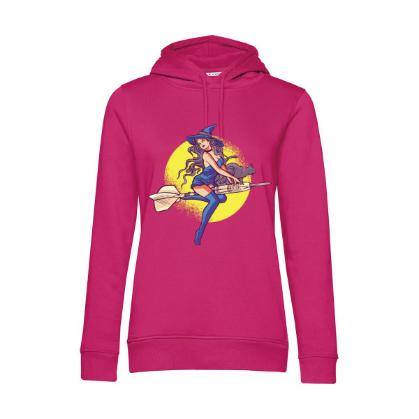 Nachhaltiger Hoodie Damen Darts Witch