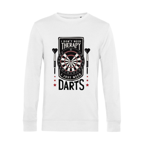 Nachhaltiges Sweatshirt Herren Darts I don't need Therapy