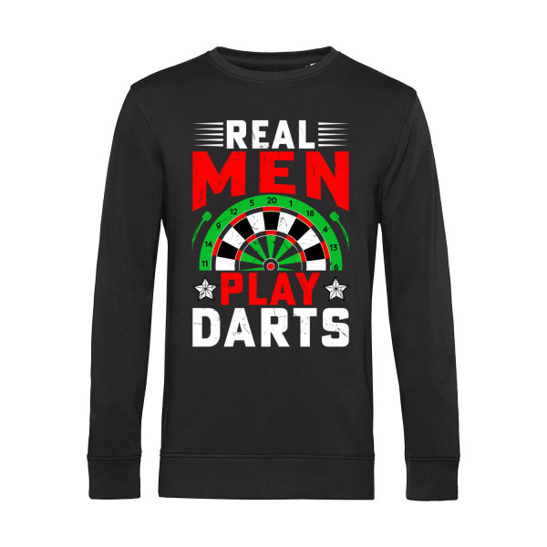 Nachhaltiges Sweatshirt Herren Real Men Play Darts