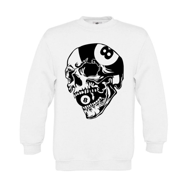 Sweatshirt Kinder Billard 8 Ball Totenkopf