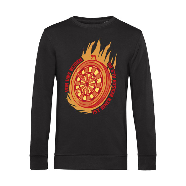 Nachhaltiges Sweatshirt Herren Darts Von uns Beiden ist einer besser als Du