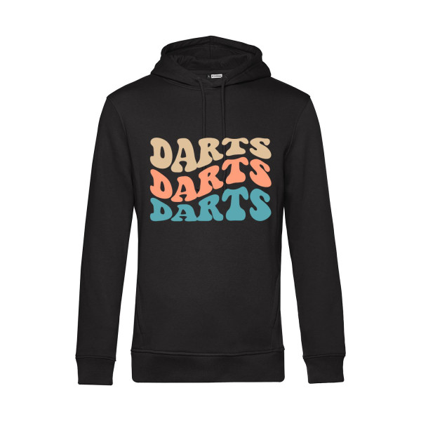 Nachhaltiger Hoodie Herren Darts Farben Wellen