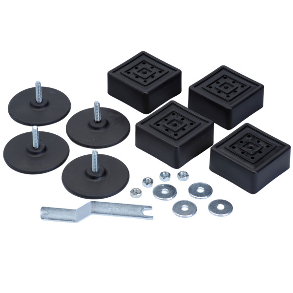 Höhenversteller für Kickertisch Garlando schwarze Metallbeine 90 x 90 mm 4er Set