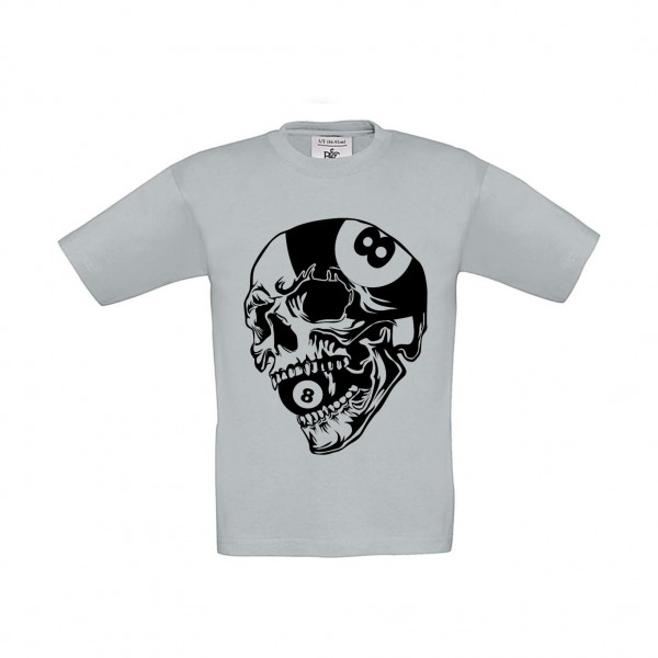 T-Shirt Kinder Billard 8 Ball Totenkopf