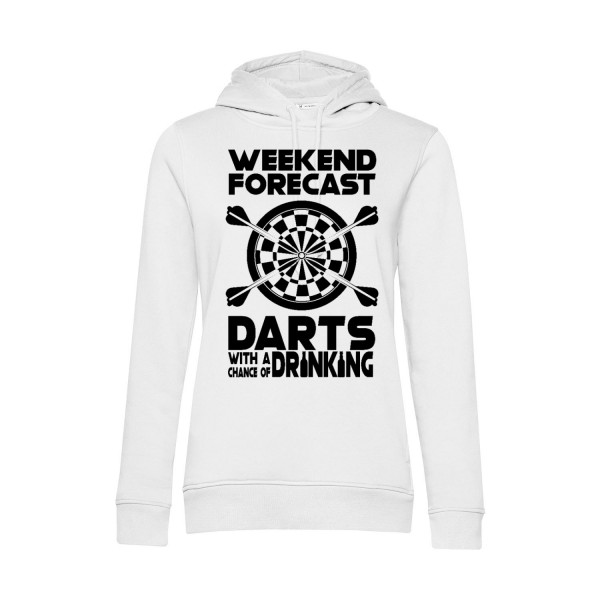 Nachhaltiger Hoodie Damen Darts Weekend Forecast Darts