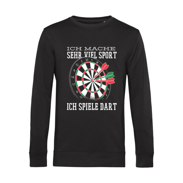 Nachhaltiges Sweatshirt Herren Darts Ich mache sehr viel Sport