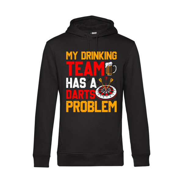 Nachhaltiger Hoodie Herren My Drinking Team has a Darts Problem