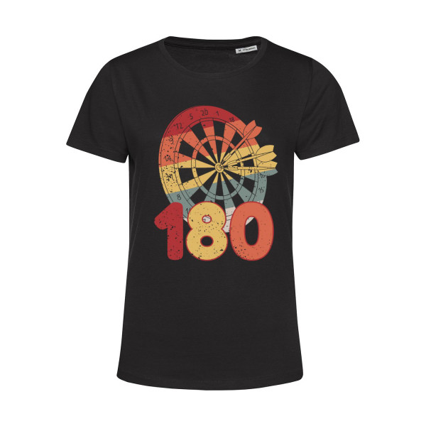 Damen T-Shirt Darts Retro 180 nachhaltig